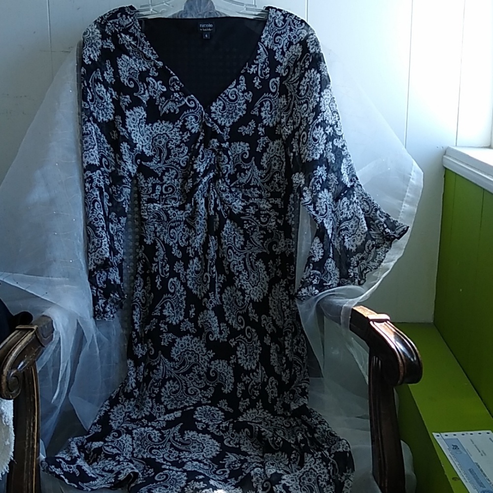 nicole silk chiffon dress Nicole Silk Chiffon Dress Retrofete